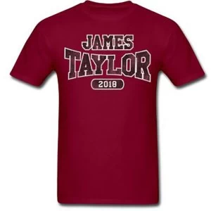 Image of James Taylor - 2018 Tour Logo Mens Medium T-Shirt - Red