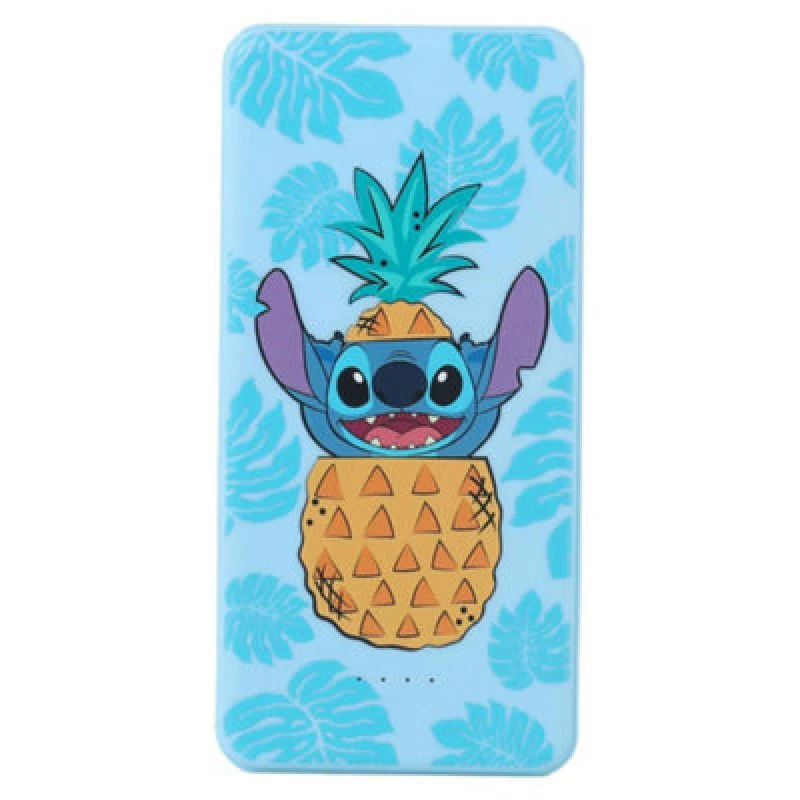 Image of Disney Stitch 10000Mah Power Bank Pineapple in Blue Blue One Size Unisex 8101464610742