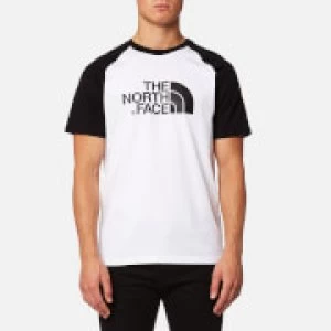 Image of The North Face Mens Raglan Easy Short Sleeve T-Shirt - TNF White/TNF Black - L