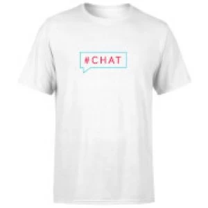 Image of Chat Mens T-Shirt - White - 3XL