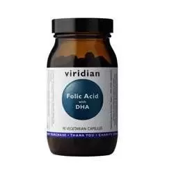 Image of Viridian Folic Acid with DHA 90 Capsules