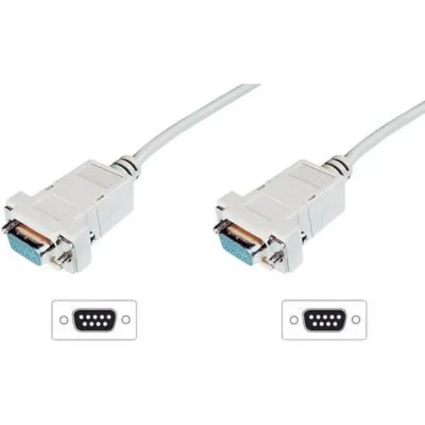 Image of Digitus Series Cable [1x D-SUB socket 9-pin - 1x D-SUB socket 9-pin] 3m Beige AK-610100-030-E