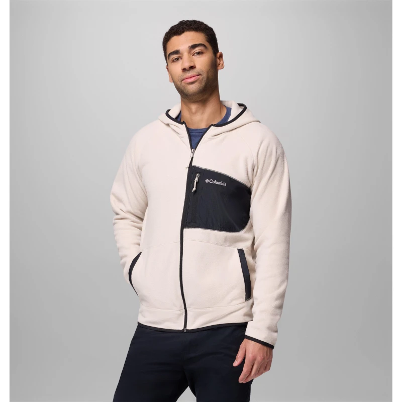 Image of Columbia Fast Trek Hooded Fleece Mens Dark Stone male Small