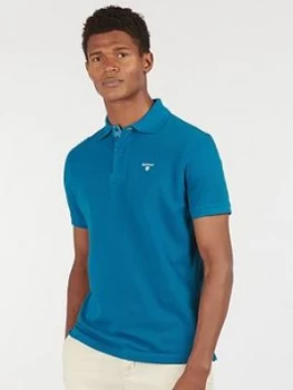 Image of Barbour Barbour Tartan Pique Polo, Blue Size M Men