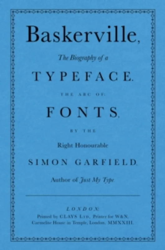 Image of Baskerville : The Biography of a Typeface (The ABC of Fonts) Hardback