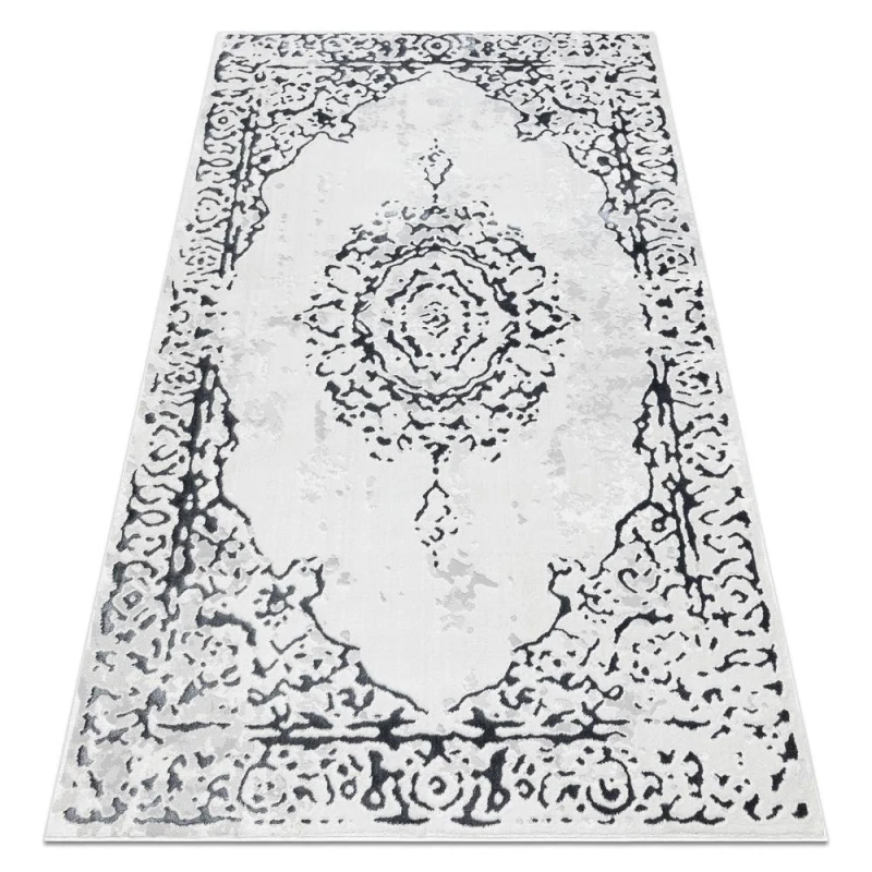 Image of RugsX Carpet Allure 1961 Ornament, Frame - Structural, Stylish, Glamour White / Grey 120X170 Cm
