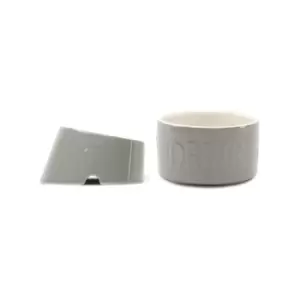 Image of Scruffs Set of 2 Flat Faced Dog Bowls Grey