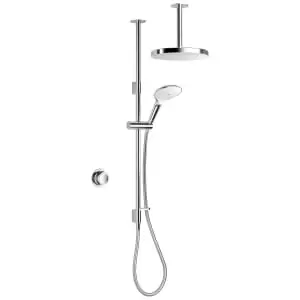 Image of Mira Mode Dual Outlet Gravity Pumped Ceiling Fed Digital Mixer Shower
