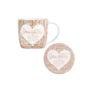 Image of Said with Sentiment Daughter Mug and Coaster Gift Set