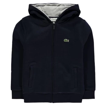 Image of Lacoste Junior Boys Basic Zip Hoodie - Blue