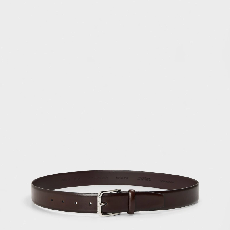 Image of Boss Mens Clive Ant Belt Dark Brown male 32R (85cm)