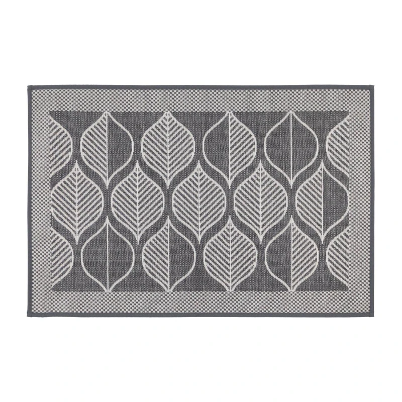 Image of JVL Expression Machine Washable Doormat 50x75cm Grey unisex 50x75cm
