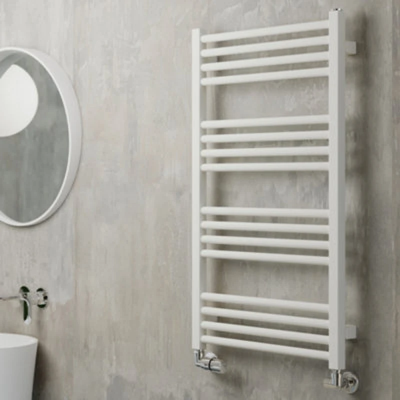 Image of Terma Fiona White Electric & Gas Flat Towel Warmer (W)500mm X (H)900mm