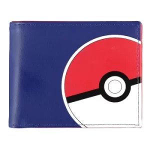 Image of POKEMON Pika & Pokeball All-Over Print Bi-fold Wallet, Unisex, Blue/Red (MW550634POK)