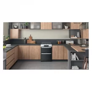 Image of Hotpoint HDM67G0CCW Double Oven Gas Hob Cooker