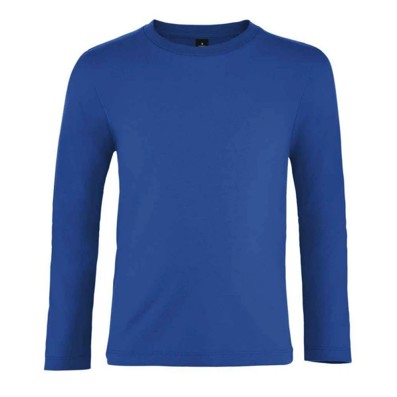 Image of SOL'S Imperial Long-Sleeved T-Shirt in Blue Size: 4 Years Blue Unisex 4 Years