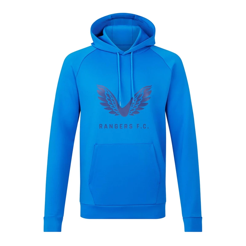 Image of Castore Rangers Logo Hoodie Adults - Blue Blue L