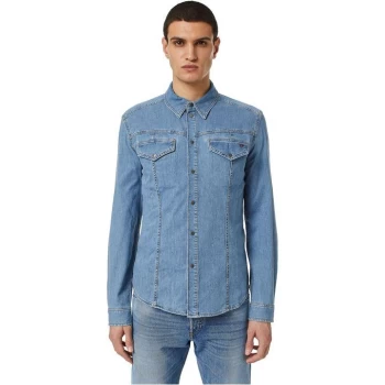 Image of Diesel Westy Denim Shirt - Blue