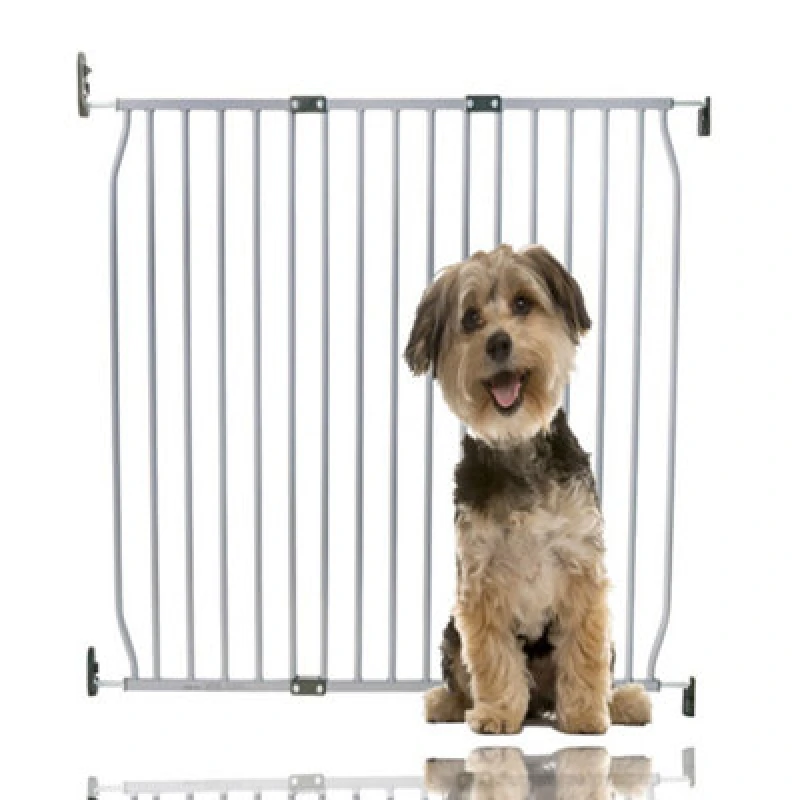 Image of Bettacare Eco Screw Fit Pet Gate, Grey, 100Cm - 110Cm, Screw Fitted Dog Gate, Safety Gate For Puppy