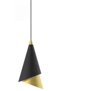 Image of Italux Raalto - Modern LED Hanging Pendant Black, Gold, Warm White 3000K 290lm