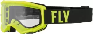 Image of Fly Racing Focus Motocross Goggles, black-yellow, black-yellow