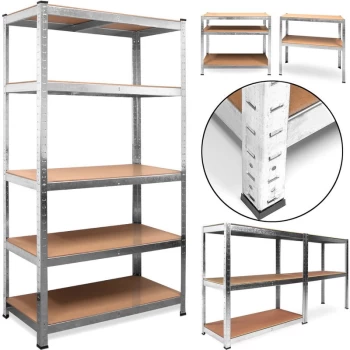 Image of Monzana - Heavy Duty Shelving Unit Storage Racking Shelf Shelves Boltless Garage Tier NEW 5 Tier - 180x90x60cm