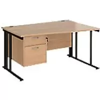 Image of Dams International Wave Desk MCM14WRP2KB 1,400 x 725 x 800 - 990 mm