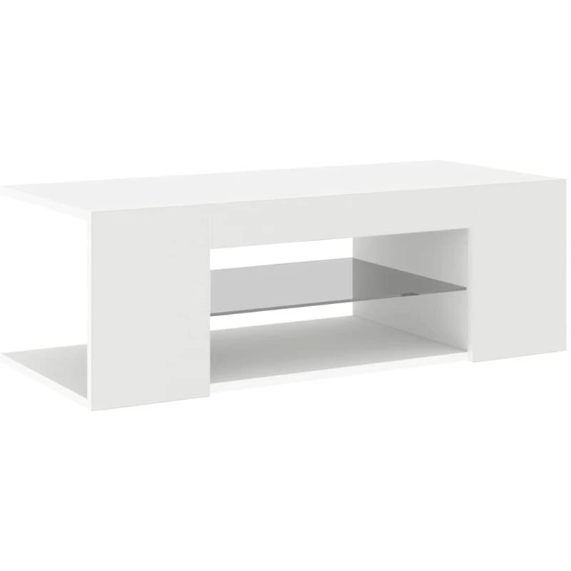 Image of VIDAXL TV Cabinet with LED Lights White 90x39x30cm Vidaxl 8720286216484