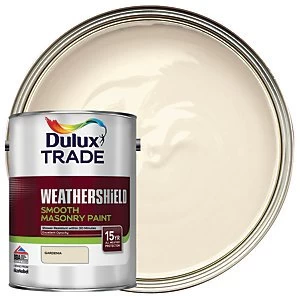 Image of Dulux Trade Weathershield Smooth Masonry Paint - Gardenia 5L