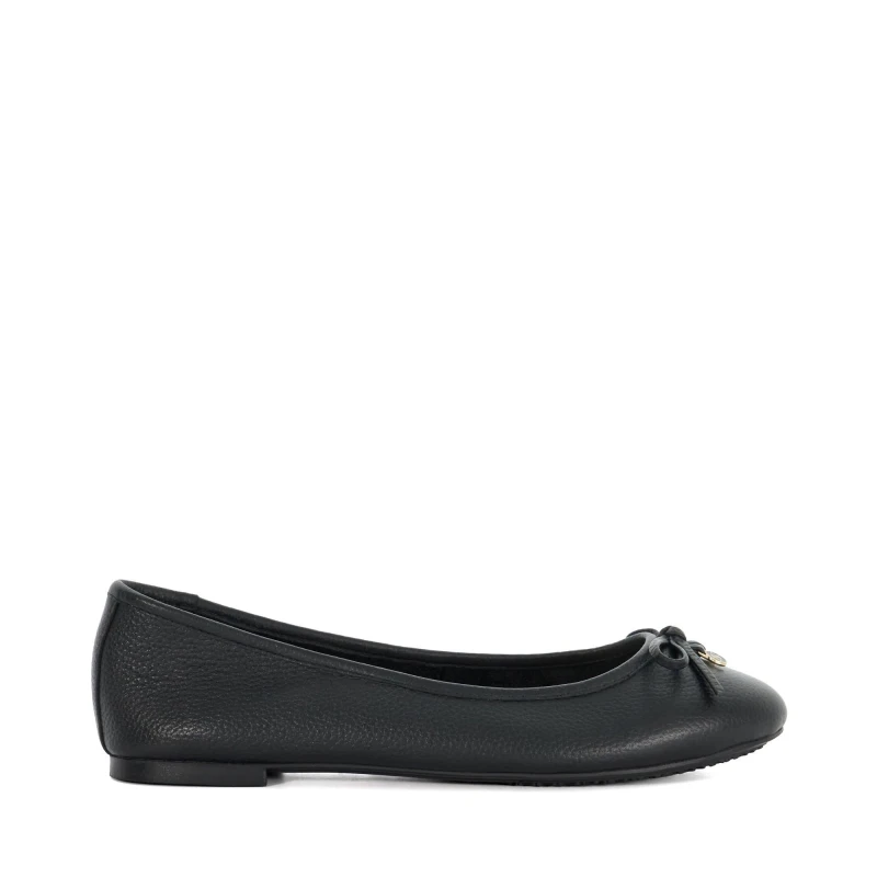 Image of Dune London 'Harpington' Leather Ballet Pumps Black
