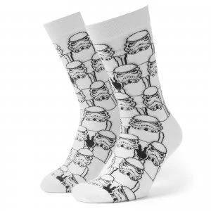 Image of Mens Storm Trooper Repeat Socks - White - UK 8-11