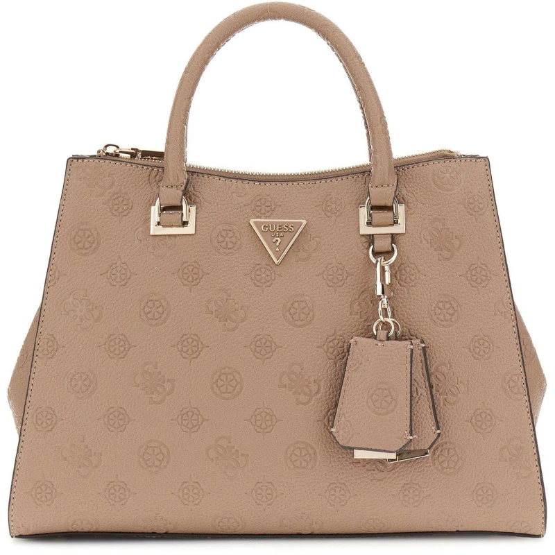 Image of Guess Cresida Satchel Dark Taupe female One Size