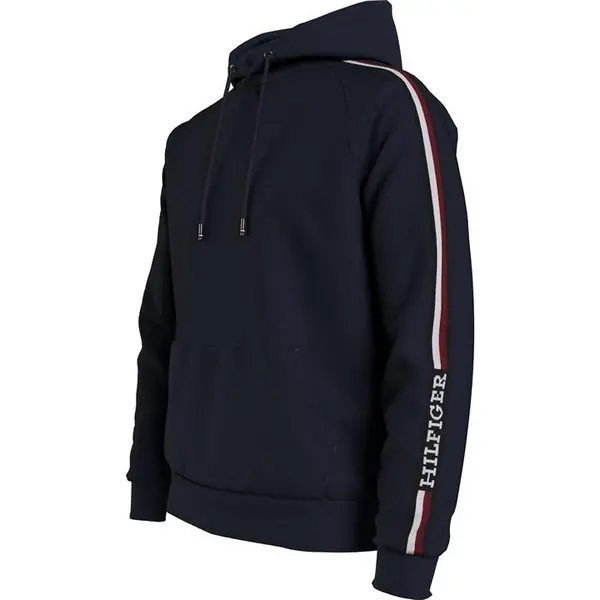 Image of Tommy Hilfiger Global Stripe Hoodie - Blue S