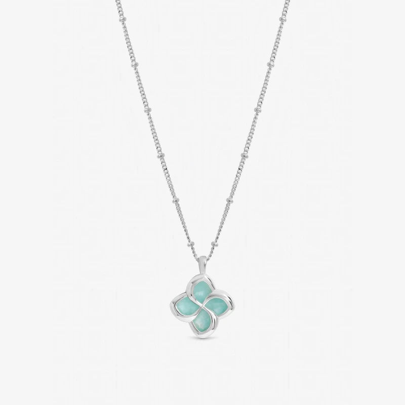 Image of Inicio Sterling Silver Plated Clover Pendant - Gift Pouch Pendant Necklaces One Size Silver 73786611000