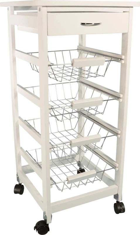 Image of Kitchen Trolley on Castors Storage Kitchen Space, Kitchen Caddy, Serving Trolley ELV-427685 Kitchen Trolley