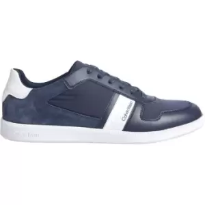 Image of Calvin Klein Lace Up Mix Trainers - Blue