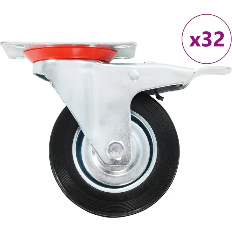 Image of VIDAXL 32 pcs Swivel Casters 100 mm Vidaxl 8719883717579