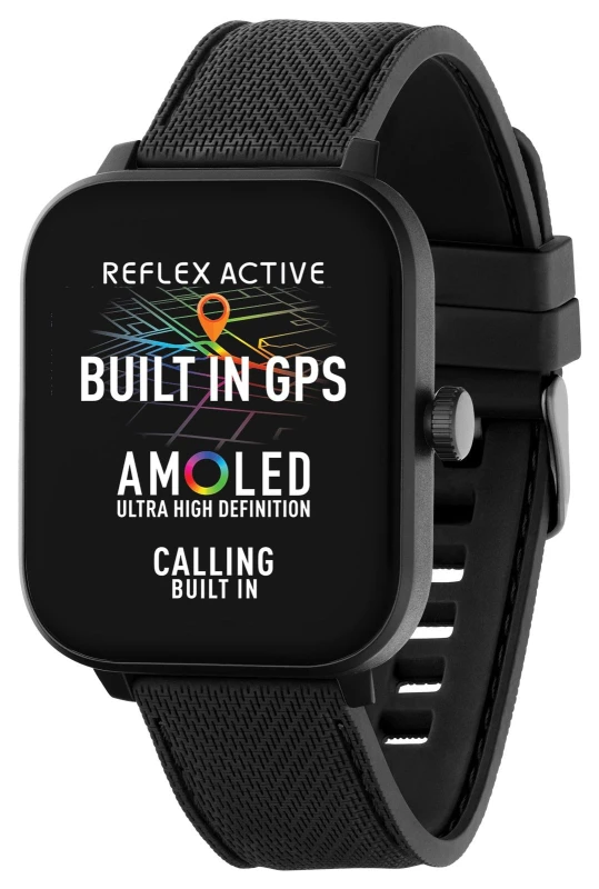 Image of Reflex Active Series 44 Black Amoled GPS Calling Smart Watch