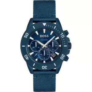 Image of Gents BOSS Admiral Ocean Plastic Blue Watch