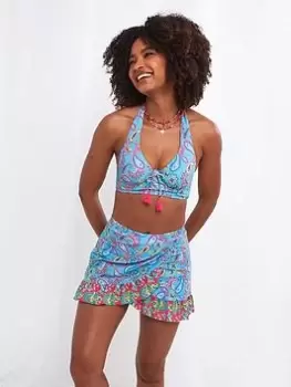 Image of Joe Browns Maldives Boho Swim Skirt Blue Multi, Blue, Size 8, Women