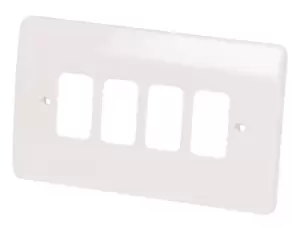 Image of Mk White 4 Gang Blanking Plate
