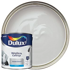 Image of Dulux Walls & Ceilings Goose Down Matt Emulsion Paint 2.5L