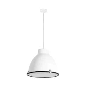 Image of Charlotte 1 Light Dome Ceiling Pendant White, E27