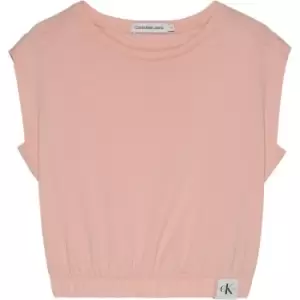 Image of Calvin Klein Jeans Movement Label T-Shirt - Pink