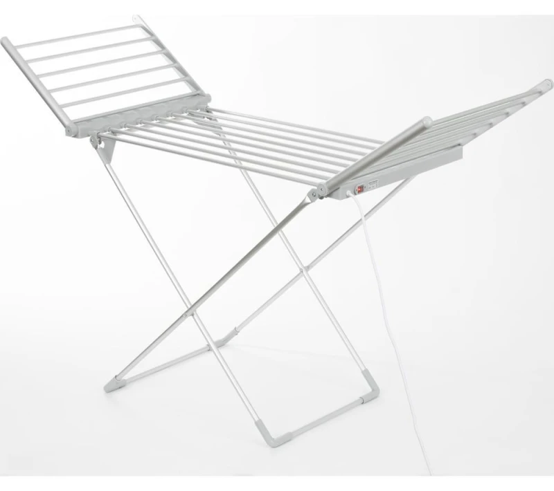 Image of Daewoo Foldable Heated Winged Airer Clothes Drying Rack 230W 15KG Capacity Metallic Silver