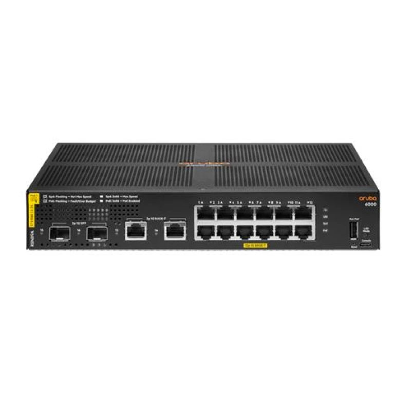 Image of HP Enterprise HPE Aruba Networking CX 6000 12G Class4 PoE 2G/2SFP 139W Switch R8N89A