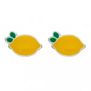 Image of Lemon Enamel Stud Earrings A2071