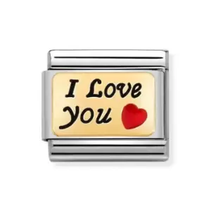 Image of Nomination Classic Gold I Love You Heart Charm