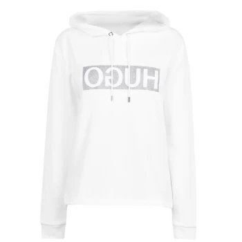 Image of Hugo Boss Nenita Glitter Hoodie White Size L Women