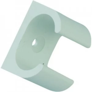 Image of Wickes Oval Conduit Clip - White 16mm Pack of 5
